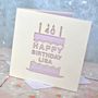 Personalised Laser Cut Birthday Cake Card, thumbnail 3 of 4
