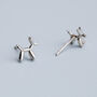 Sterling Silver Balloon Dog Stud Earrings, thumbnail 2 of 4