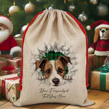 Personalised Christmas Jack Russell Break Through, 6 of 10