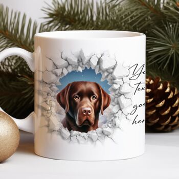 Personalised Christmas Labrador Break Through, 4 of 10