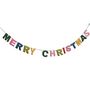 Multicoloured Felt Merry Christmas Bunting, thumbnail 2 of 3