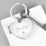 Personalised Paw Print Heart Photo Frame Keyring, thumbnail 2 of 4