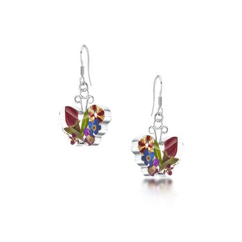 Real Flower Drop Earrings By Shrieking Violet®, 4 of 12
