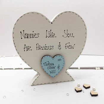 Mother's Day Personalised Wooden Heart For Nannie, 4 of 6