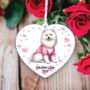 Personalised Pet Samoyed Pet Love Decoration, thumbnail 1 of 2