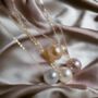 'Ginto' Real Gold Single Pearl Necklace, thumbnail 2 of 12