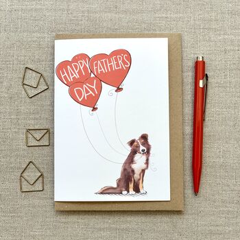 Border Collie Father's Day Card, 2 of 4