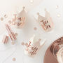 Rose Gold Team Bride Hen Party Mini Party Crowns, thumbnail 1 of 3