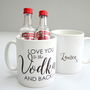 Personalised 'Love' Mug And Two Mini Bottles Of Vodka, thumbnail 1 of 4