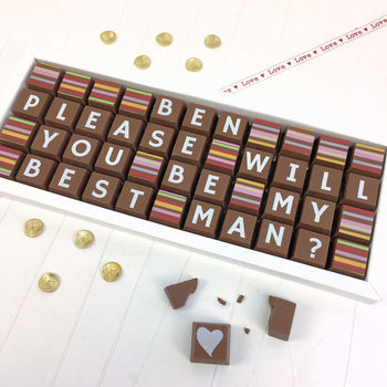 Personalised Be My Best Man Chocolate Gift By Cocoapod Chocolates ...