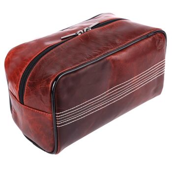 Buffalo Leather Cricket Wash Bag, 2 of 7