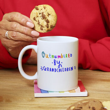 Grandad 'Outnumbered By Grandchildren' Mug, 2 of 10