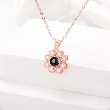 Floral Radiance Hidden Photo Necklace, 3 of 4