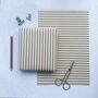 Stripe Mocha Paper Fibre 42cm X 29.Seven Size Wrapping Paper Sheet, thumbnail 3 of 5