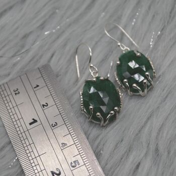 Green Aventurine Sterling Silver Earrings, 4 of 6