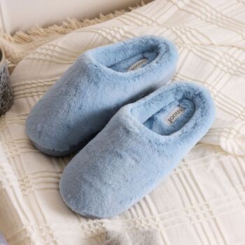 Luxury Soft Wide Fit Arch Support Memory Foam Mule Slippers, 3 of 10