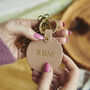 Personalised Saffiano Leather Heart Keyring, thumbnail 4 of 10