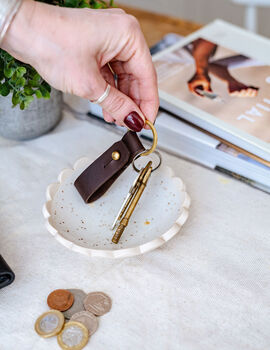 Personalised Leather Looped Key Ring, 5 of 6