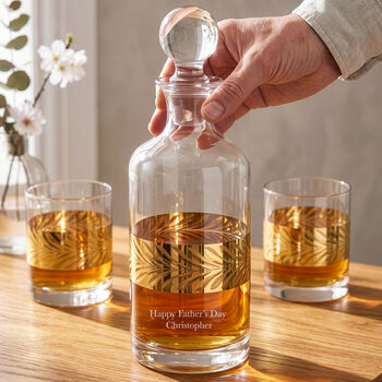 Personalised Whisky Decanter And Glasses Gift, 3 of 12