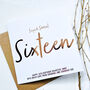 Sweet Sixteenth | 16th Personalised Birthday Card, thumbnail 1 of 3