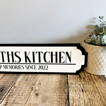 Personalised Kitchen Road Sign Gift For Home, 2 of 4