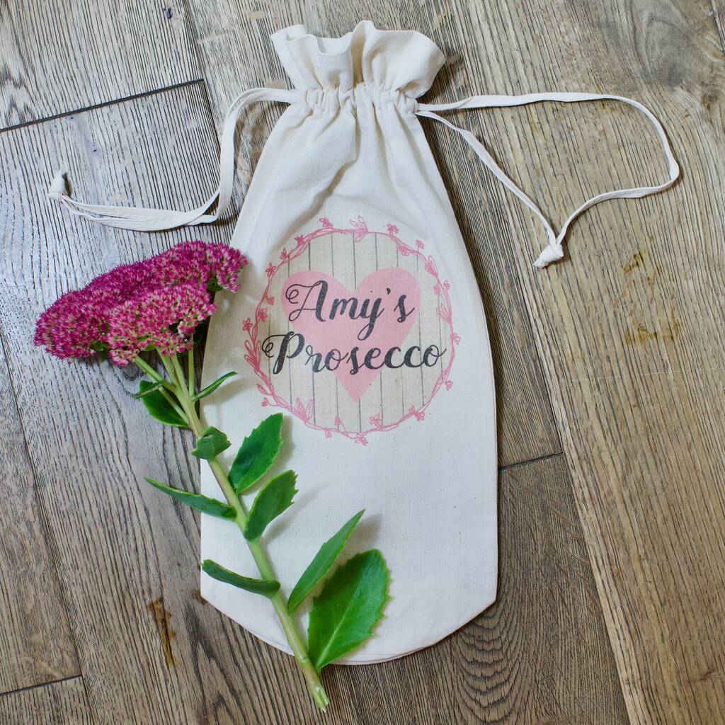 Personalised Prosecco Cotton Bottle Bag, 1 of 6