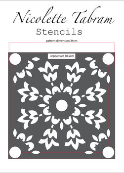 Esmeralda Floor Stencil For Floors, Walls And Fabric, 4 of 4