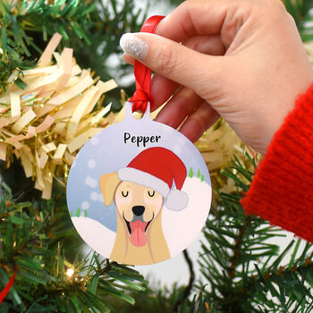Personalised Dog Christmas Winter Decoration, 9 of 12