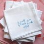 Personalised Child’s Handwriting Handkerchief For Dad Or Grandad, thumbnail 3 of 6