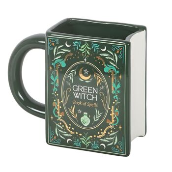Green Witch Book Shaped Mug, 4 of 4