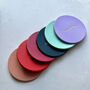 Customised Leather Hand Painted Coasters, thumbnail 5 of 6