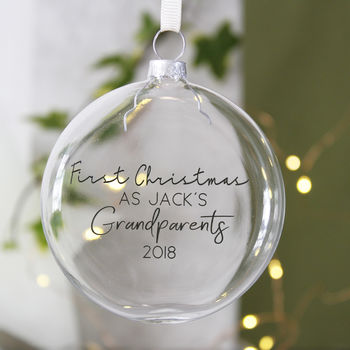 Grandparents First Christmas Bauble Keepsake, 5 of 5