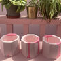 Graffiti Tea Light Set Of Three Pink, thumbnail 3 of 6