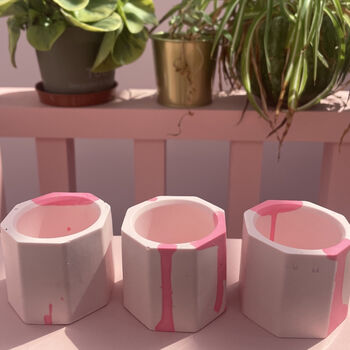 Graffiti Tea Light Set Of Three Pink, 3 of 6