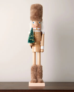 Luxury Handmade Pre Lit Wooden Nutcracker, 50cm, 4 of 5