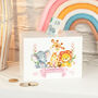 Personalised Jungle Animals Wooden Money Box, thumbnail 2 of 5
