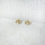 Daisy Gold Plated Stud Earrings, thumbnail 2 of 3