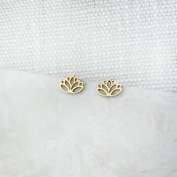 Daisy Gold Plated Stud Earrings, 2 of 3