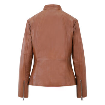 Luxury Sheepskin Leather Biker Jacket Woman's, 11 of 12