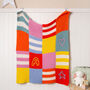 Toddler Bright Blanket Easy Knitting Kit, thumbnail 2 of 7