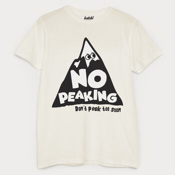 No Peaking Men's Slogan T Shirt, 5 of 5