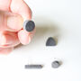 Recycled Sustainable Concrete Stud Earrings Set, thumbnail 1 of 5