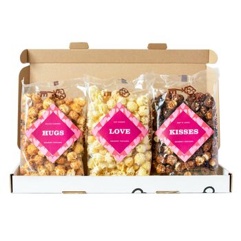 'Popcorn And Kisses' Gourmet Popcorn Letterbox Gift, 4 of 5