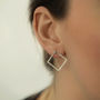 Large Geom Stud Earrings, thumbnail 3 of 7