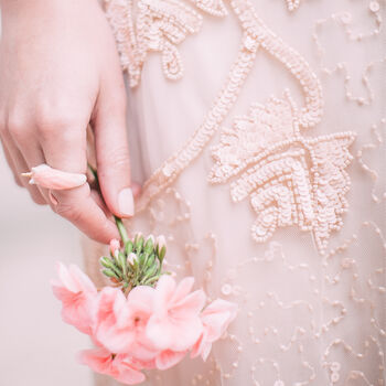 Art Deco Hand Embellished Wedding Dress, 10 of 10