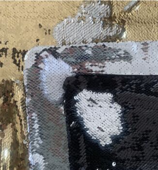 Cushion Cover Sequin Gold, Silver, Black, White, 6 of 6