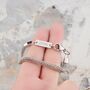 Silver Engraved Foxtail Mesh Bracelet For Men And Women, thumbnail 4 of 10
