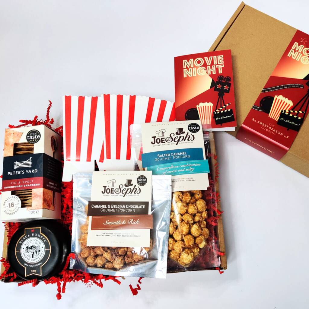 'Movie Night' Cheese, Crackers And Popcorn