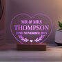 Personalised Wedding Heart LED Light Gift, thumbnail 5 of 10