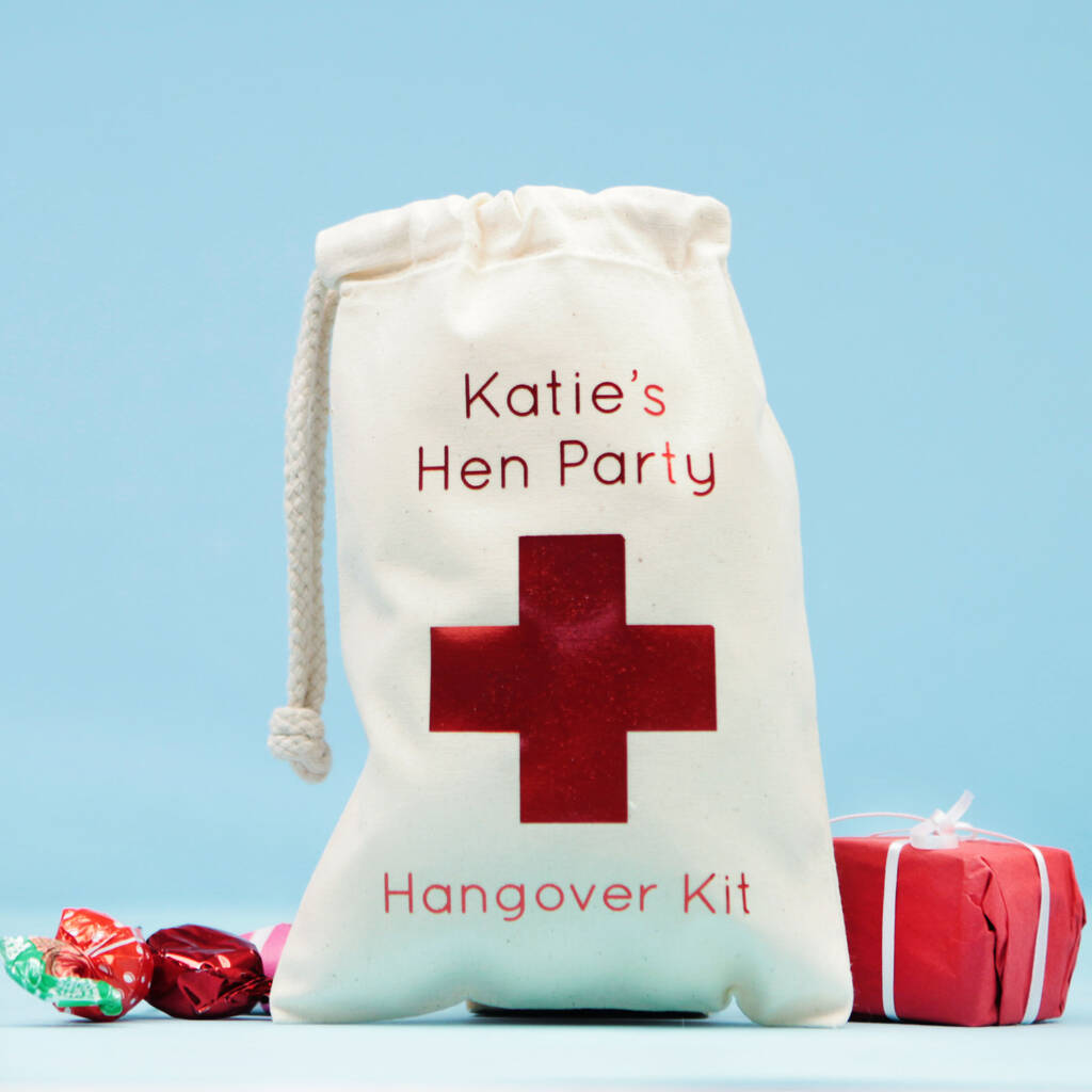 Foil Print Personalised Hangover Recovery Bag